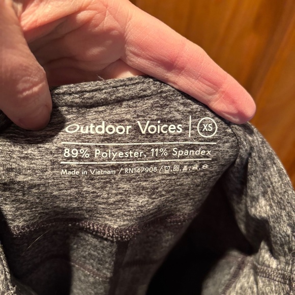 Outdoor Voices Soft Gray Two Tone High Rise Cloudknit Stirrup Leggings XS - Picture 4 of 5